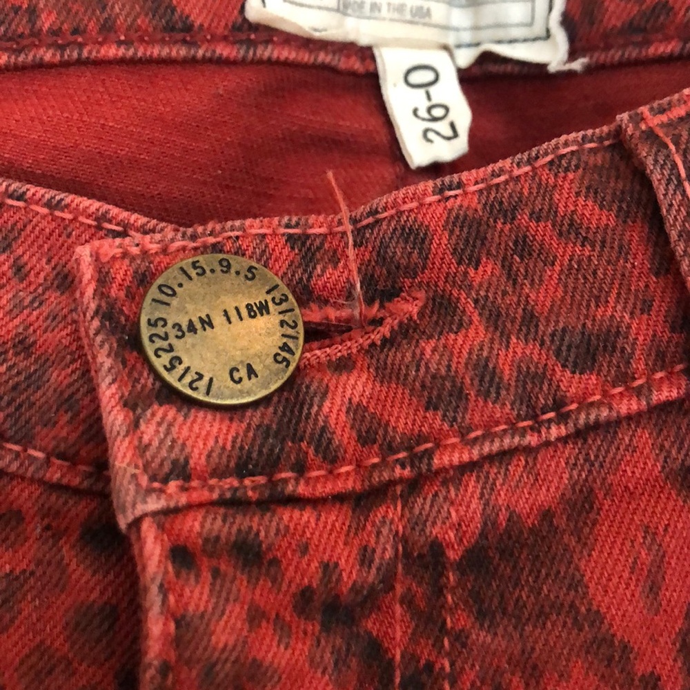 Current Elliott Red Python Printed Denim - image 4